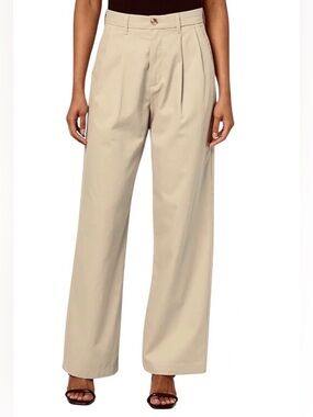 Dockers Women’s Dark Khaki Pleated High Wide Pants Size 26X30